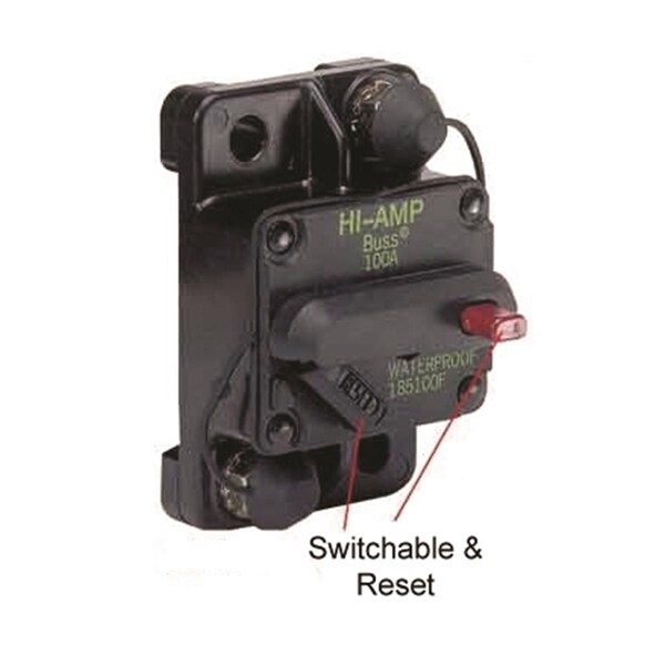 Bep Marine 185040F011 Switchable Reset Circuit Breaker 40 amp, Flush Mount 3003.5856 Zoro